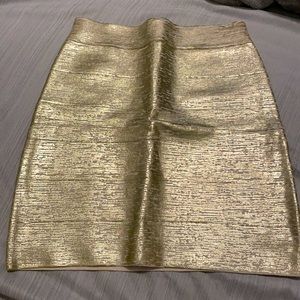 bebe gold Skirt